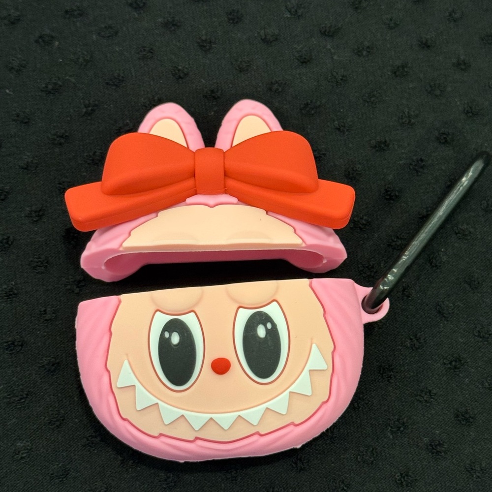 Labubu monster airpods 4 case with key chain attachment